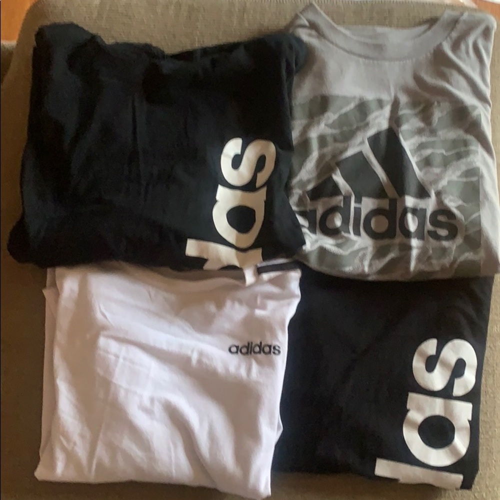 4 boys adidas shirts sold! Sold! Sold!!!